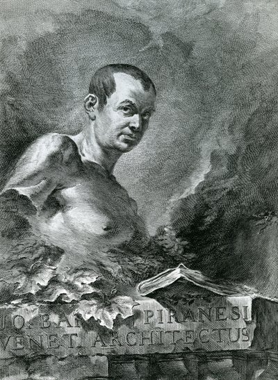 Portrait of Giovanni Battista Piranesi, 1750 by Francesco Polanzani